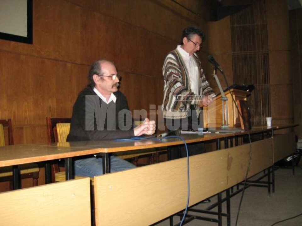 Alexandru Ciolan, directorul Editurii Logos, și Ovidiu Hurduzeu