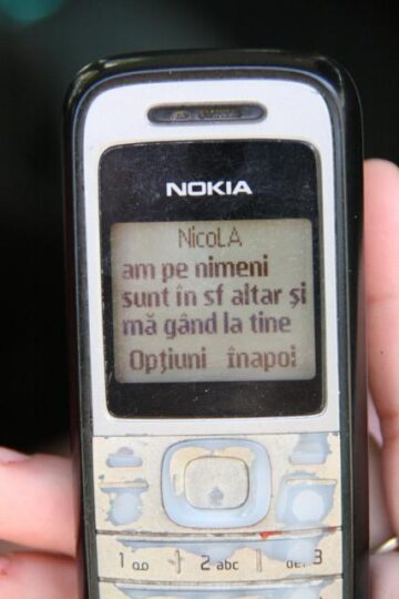 Unul dintre mesajele primite de Oana S. De pe numărul de telefon al preotului Șcheuleac