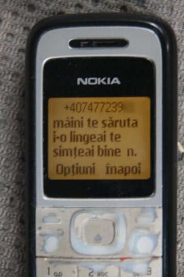 Unul dintre mesajele primite de Oana S. De pe numărul de telefon al preotului Șcheuleac