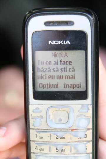 Unul dintre mesajele primite de Oana S. De pe numărul de telefon al preotului Șcheuleac