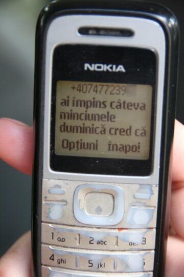 Unul dintre mesajele primite de Oana S. De pe numărul de telefon al preotului Șcheuleac