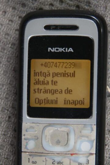 Unul dintre mesajele primite de Oana S. De pe numărul de telefon al preotului Șcheuleac