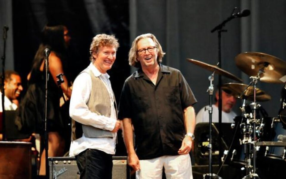 Steve Winwood și Eric Clapton, la București. Foto: MEDIAFAX