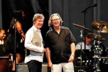 Steve Winwood și Eric Clapton, la București. Foto: MEDIAFAX