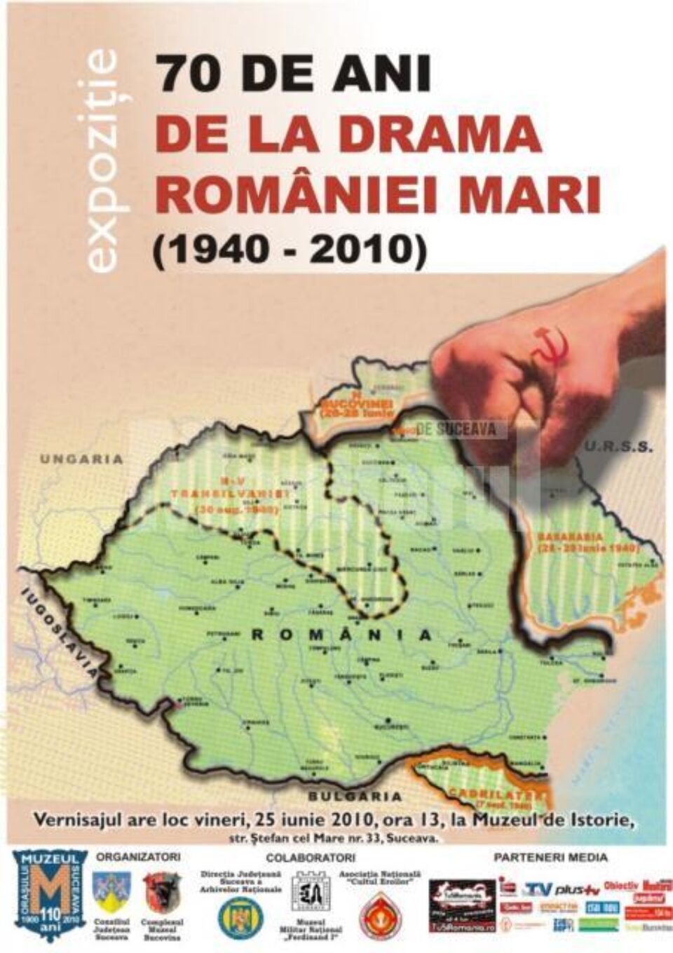 La Muzeul de Istorie: Expoziția „70 de ani de la drama României Mari”