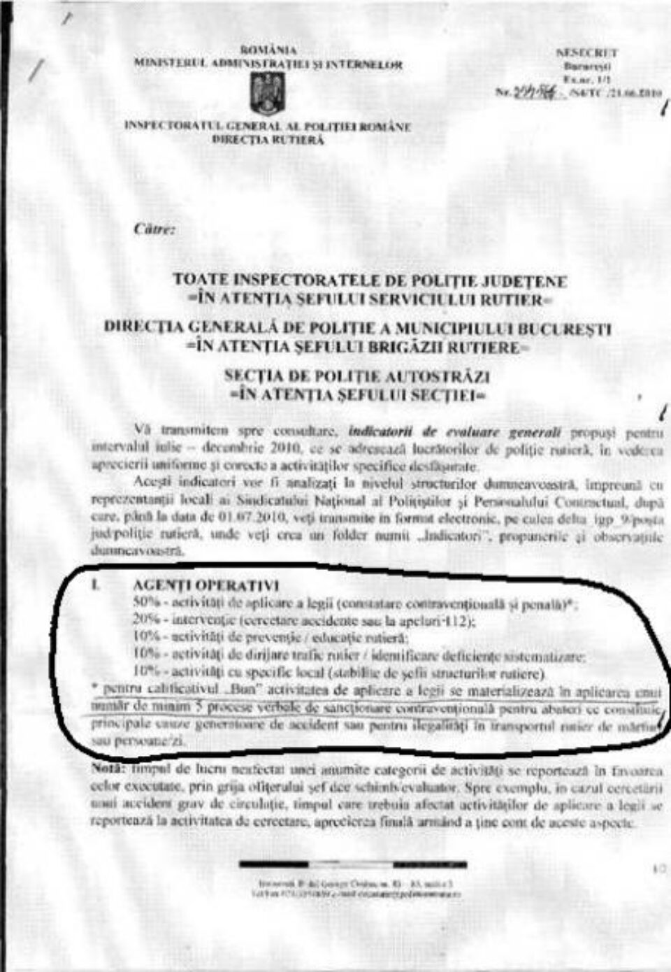Atenție, șoferi!: Polițiștii de la Rutieră, puși să dea cel puțin cinci amenzi pe zi, de fiecare, pentru calificativul „bun” Atenție, șoferi!: Polițiștii de la Rutieră, puși să dea cel puțin cinci amenzi pe zi, de fiecare, pentru calificativul „bun”