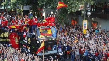 Străzile din Madrid au fost pline de fanii echipei naționale