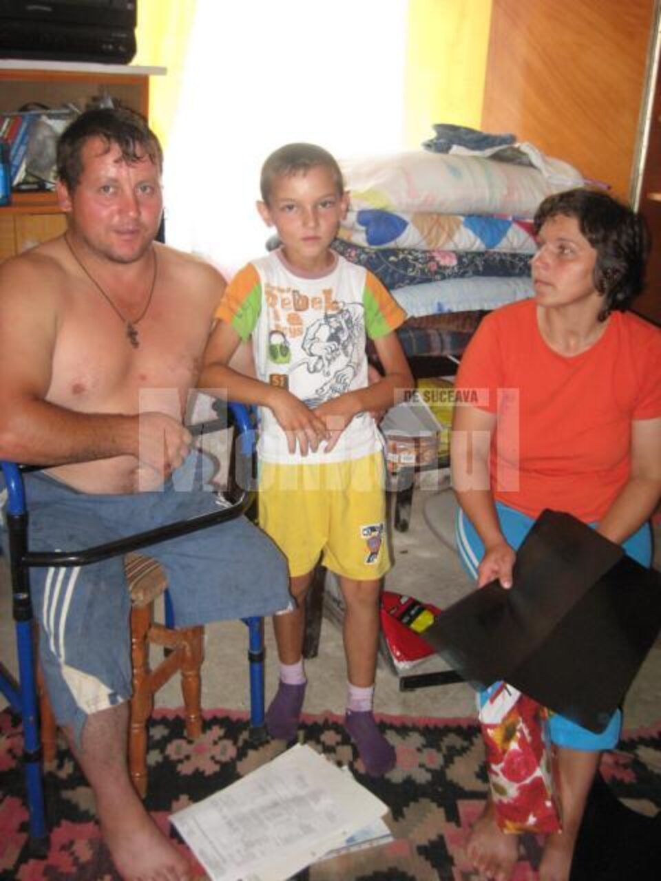 Mihai și Tatiana Pădurariu, împreună cu unul dintre băieți