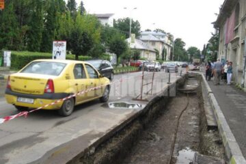 Pe strada Mihai Viteazul, ieri nici măcar nu se lucra