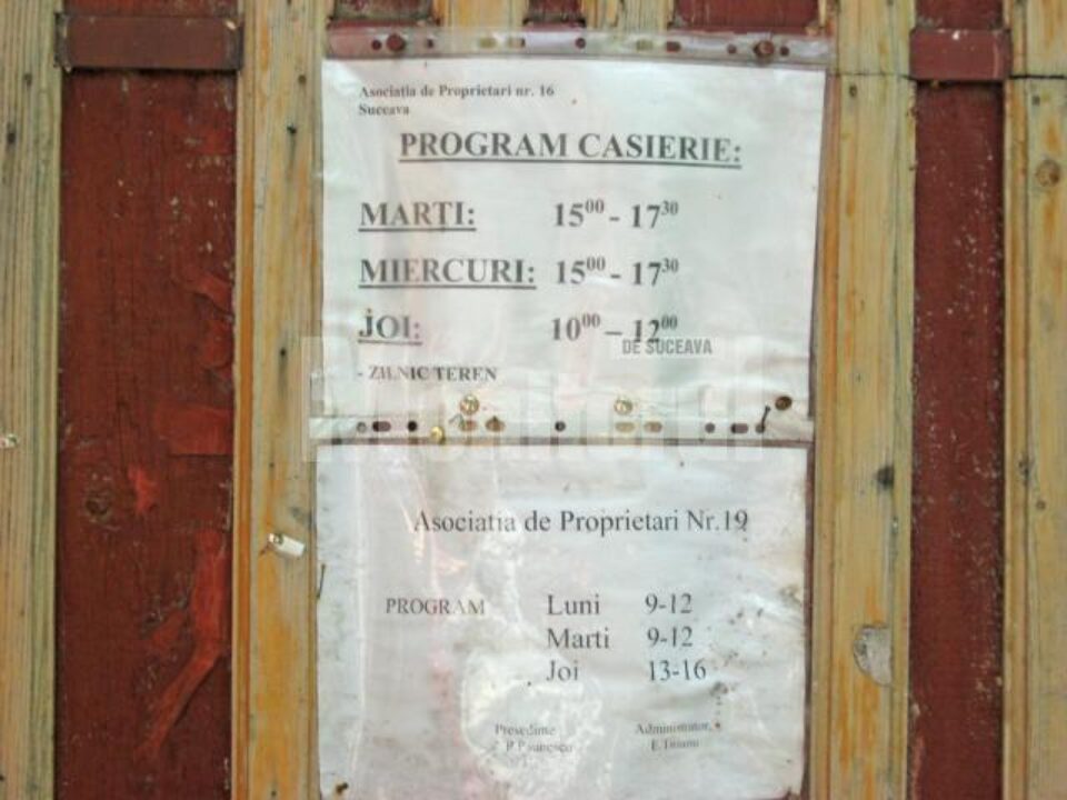 Asociația de locatari nr.16 primește lunar comision de la ACET din decembrie 2007, iar de la Termica din aprilie 2009