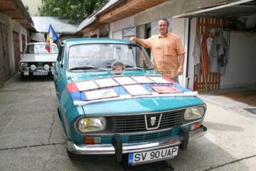 Dănuț Crainiciuc și Dacia 1300 cu numarul SV-90-UAP din 1969, modelul cu numarul 90 din istoria marcii