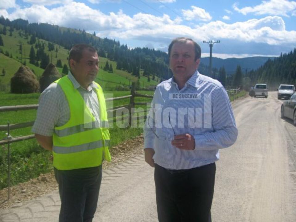 Gheorghe Flutur a inspectat lucrările la drumul Panaci - Bilbor