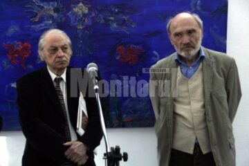 Criticul de artă Dan Hăulică împreună cu Constantin Flondor