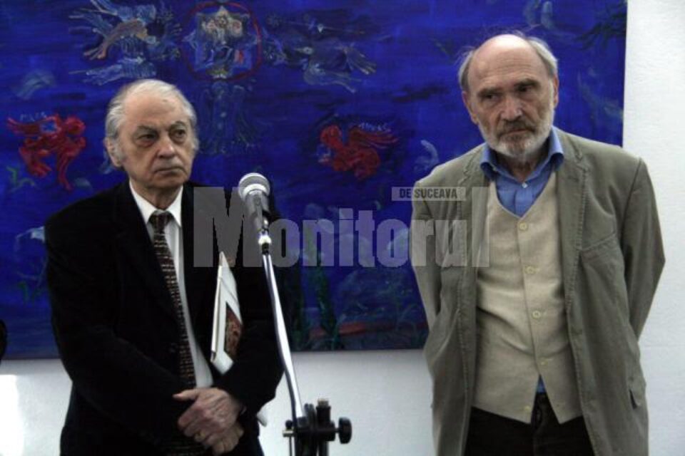 Criticul de artă Dan Hăulică împreună cu Constantin Flondor