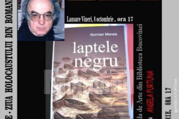 Lansare de carte: Norman Manea: „Laptele negru”