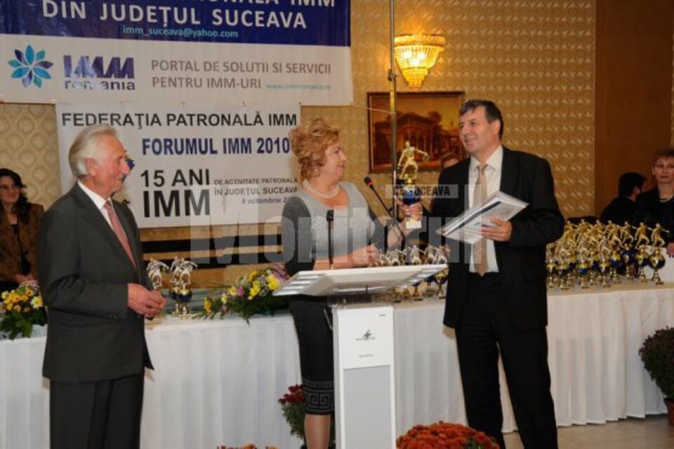 Eveniment: Peste 1.200 de firme sucevene au fost premiate de Federația Patronală a IMM-urilor