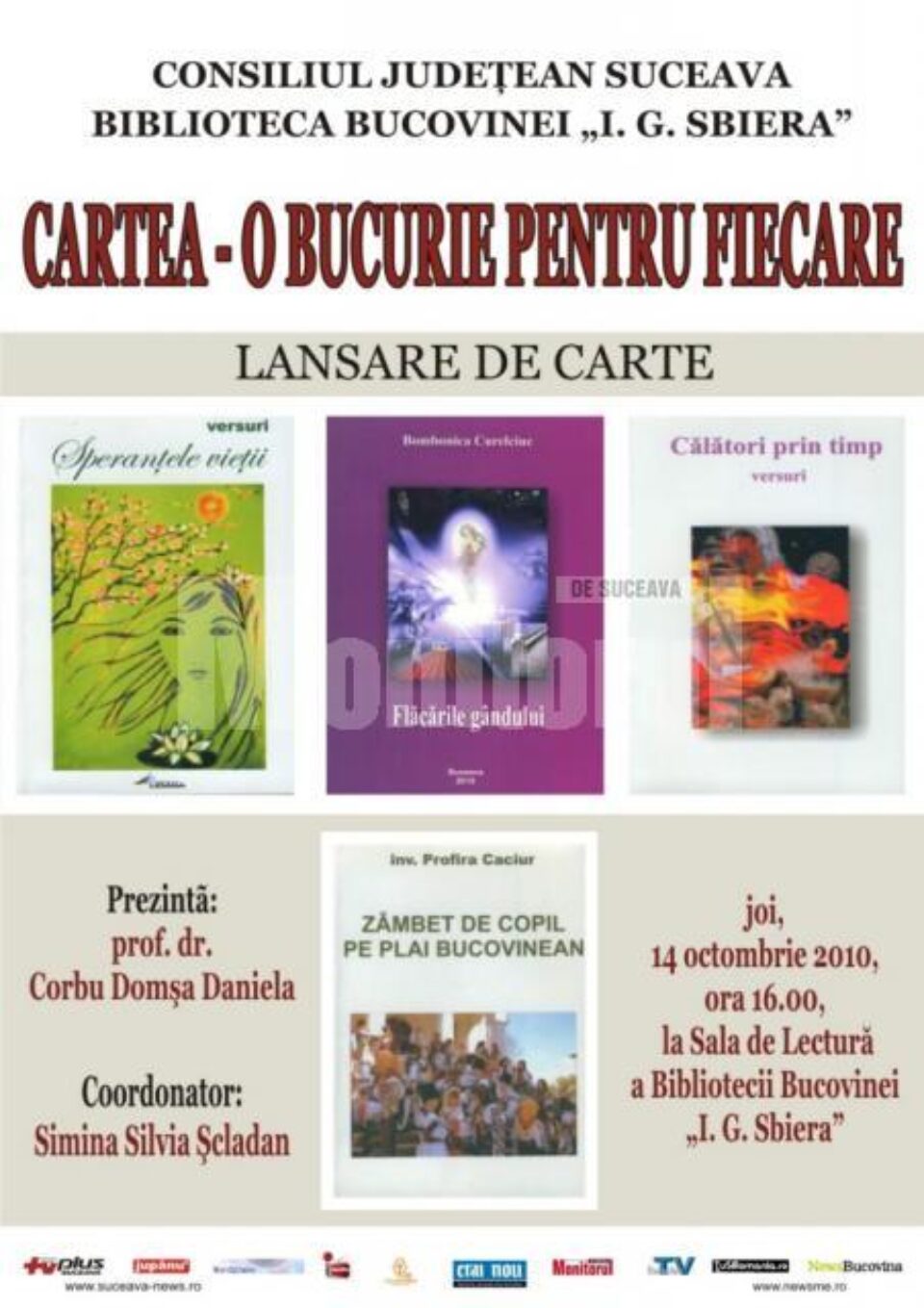 Biblioteca Bucovinei: „Cartea - O bucurie pentru fiecare”