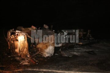 Șoferul ucrainean a fost găsit carbonizat în adunătura de fiare rămase după stingerea incendiului