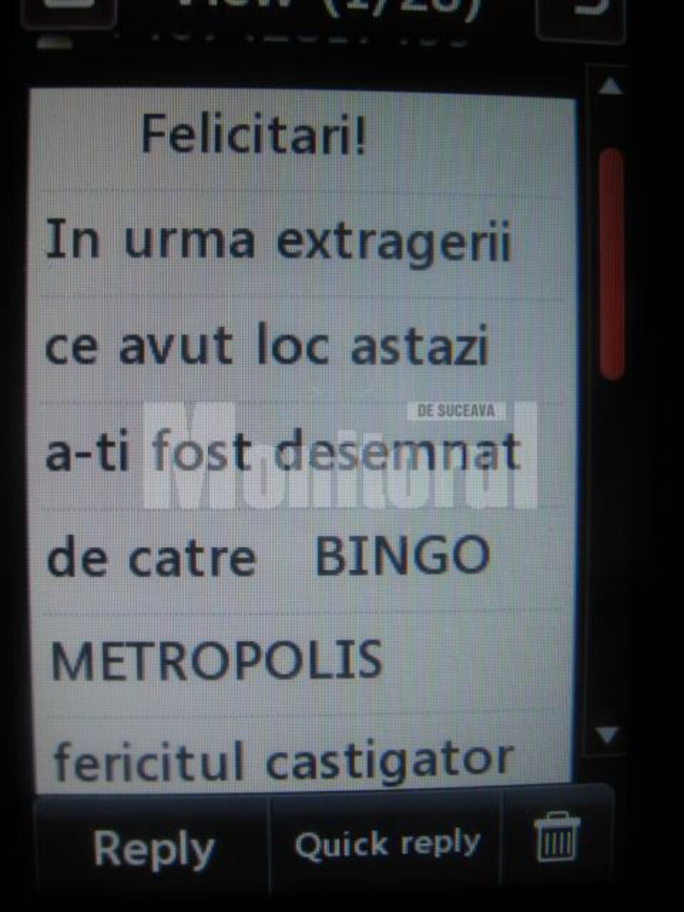 SMS surpriză: Țeapă cu câștiguri de zeci de mii de lei