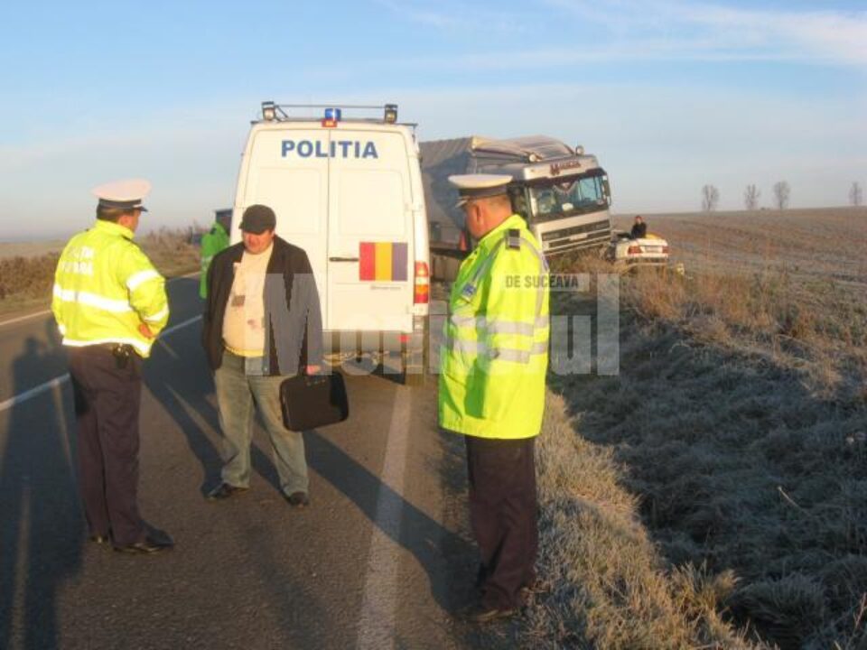 Soferul ucrainean si politistii anchetatori