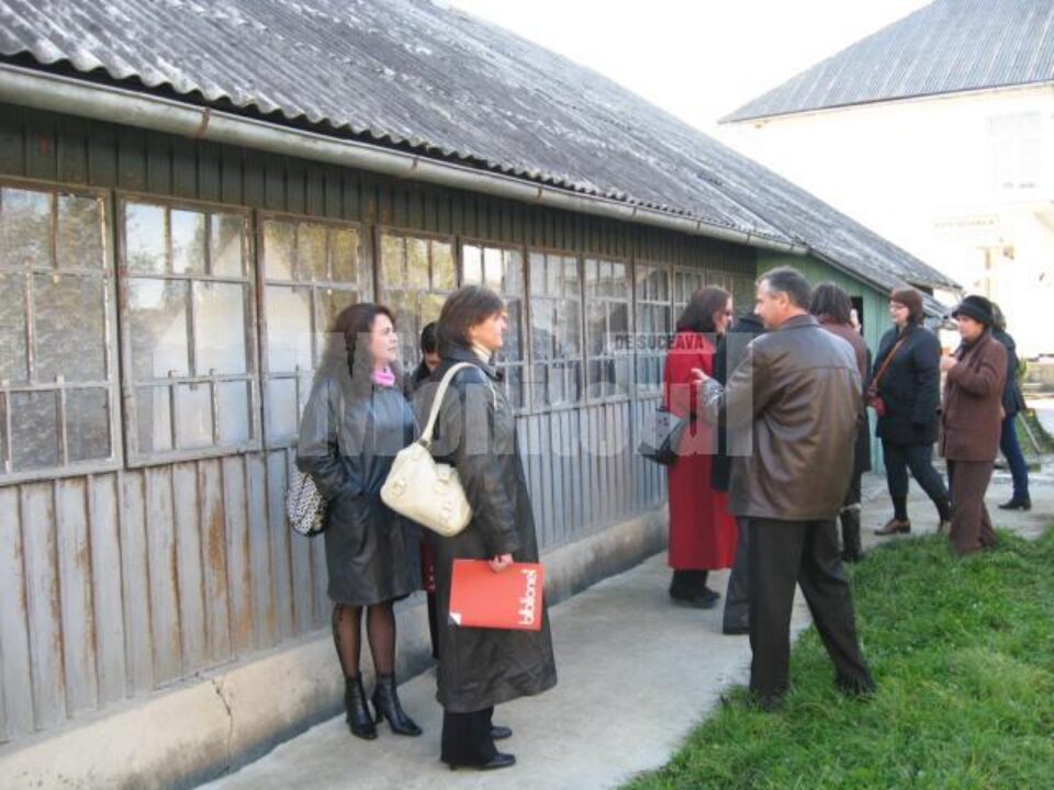 Biblioteca din Cacica - partea din spate a clădirii