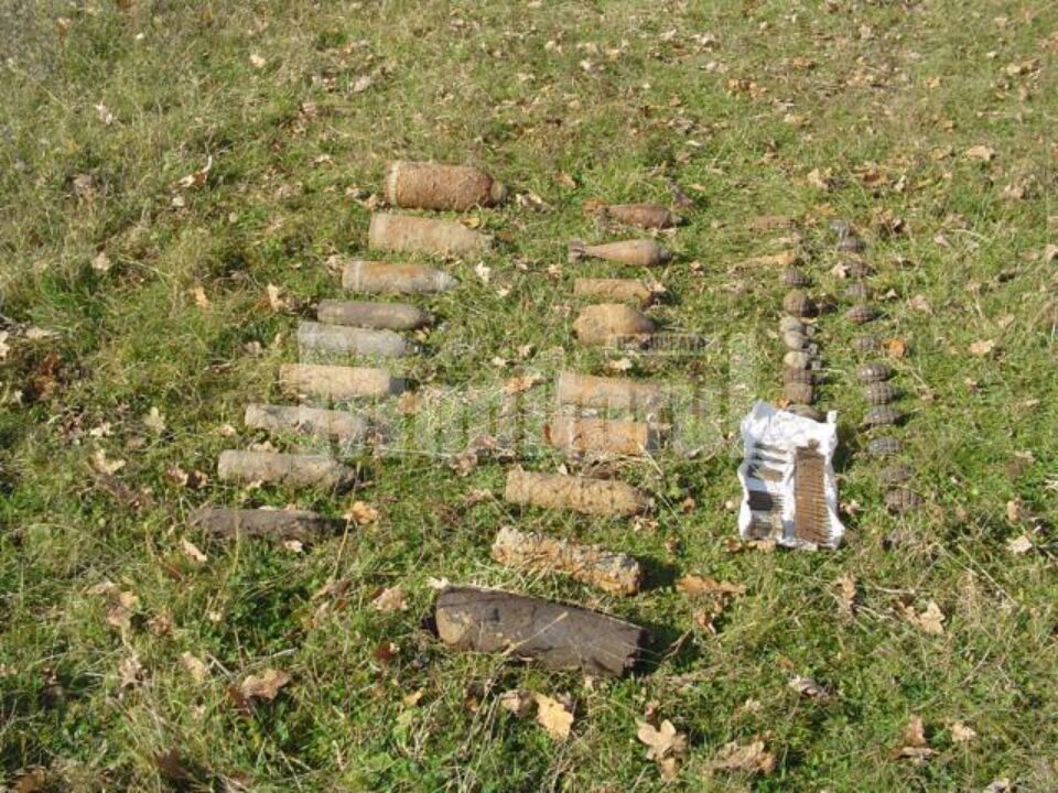 Elemente de muniție găsite în șase ultimele luni pe raza județului