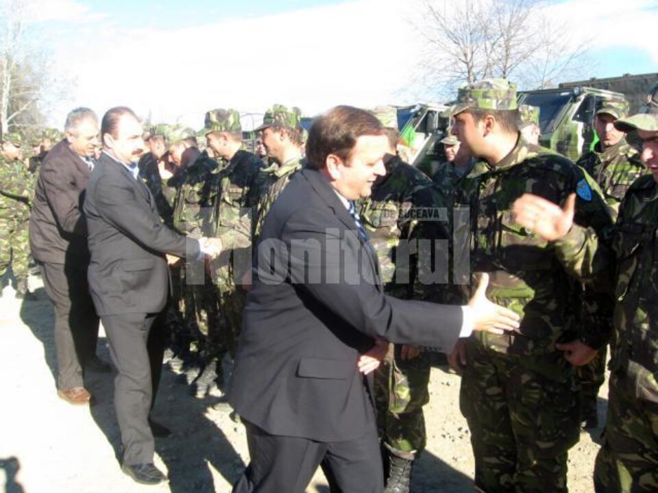 Gheorghe Flutur și Sorin Popescu, prezenți la ceremonia de încheiere a misiunii de la Dornești