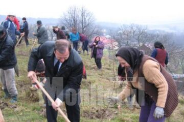 Președintele Consiliului Județean, Gheorghe Flutur, la acțiunea de la Șerbăuți