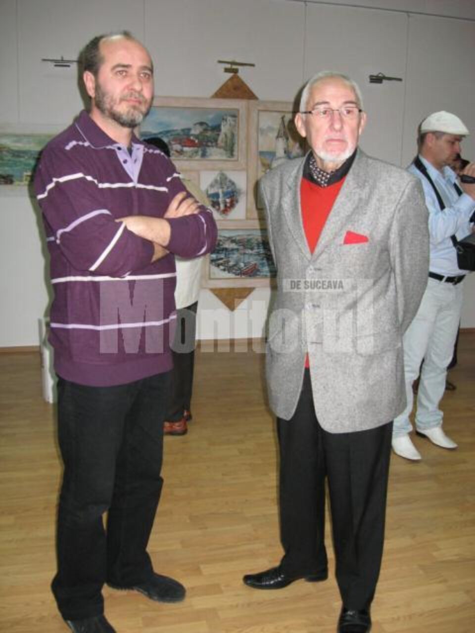 Artistul plastic Dumitru Bostan și criticul de artă Valentin Ciucă