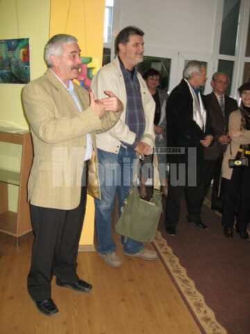 Artistul plastic Iosif Csukat și graficianul Mihai Pînzaru PIM