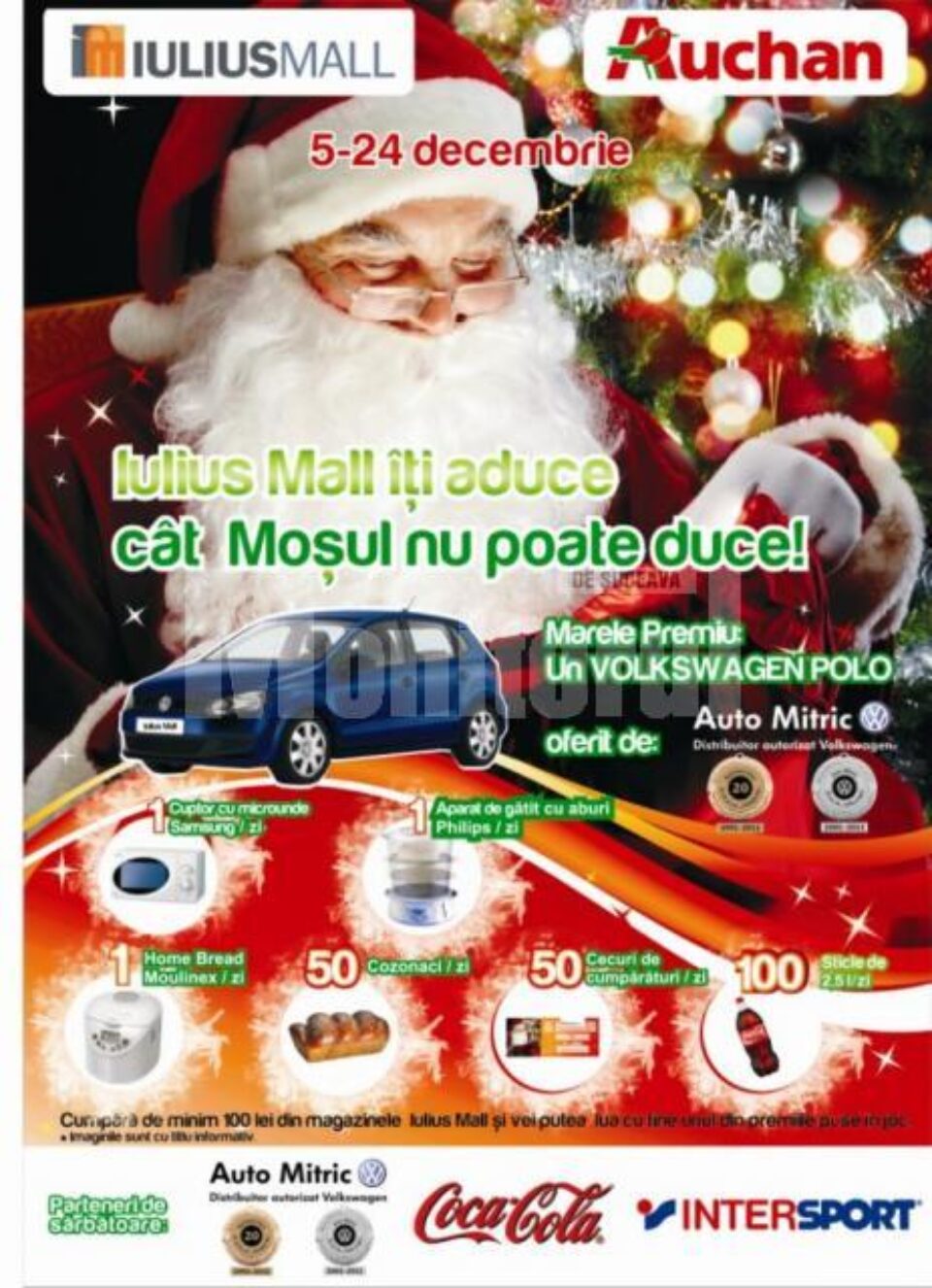Până la Crăciun: Sute de premii oferite zilnic clienților Iulius Mall Suceava
