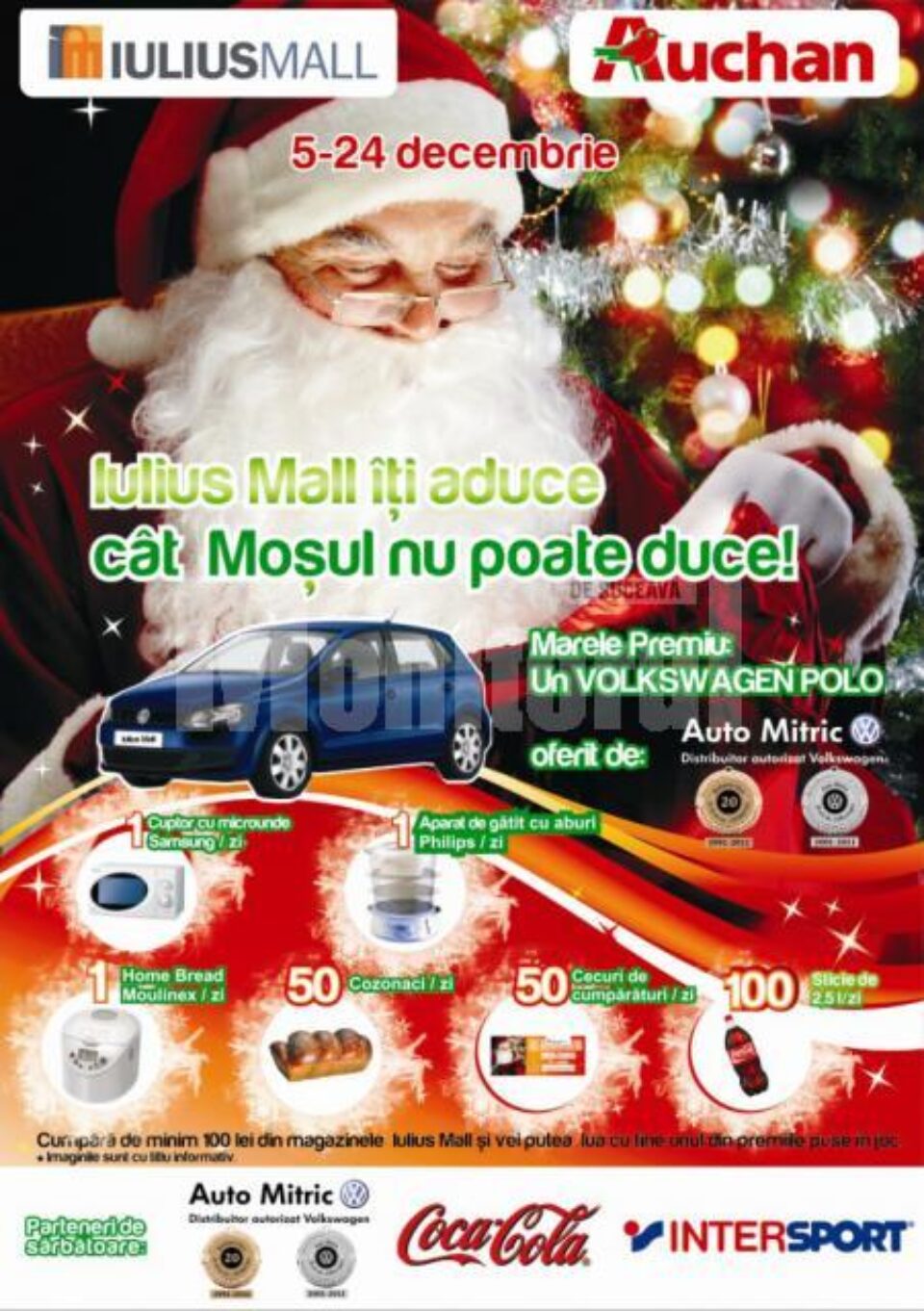 Până la Crăciun: Sute de premii oferite zilnic clienților Iulius Mall Suceava