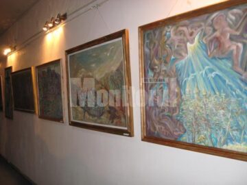 Secvență din expoziția de pictură a lui Gigi Ropciuc