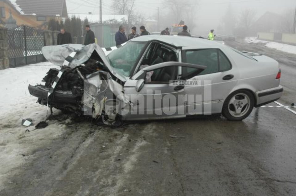 Autoturismul condus de tânărul de 20 de ani, care a provocat accidentul
