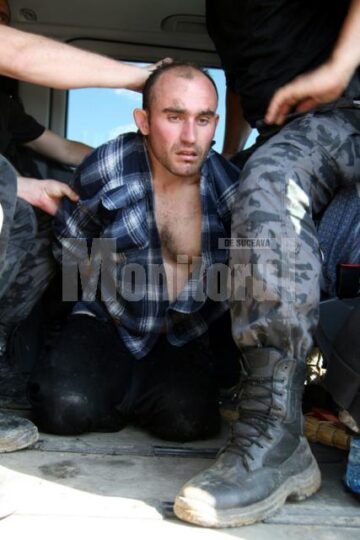 Nicolae Florentin Muscă la cateva minute dupa ce a fost prins