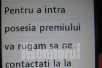 „Organizatorii” cer să fie contactați, iar apoi solicită plata unui comision obligatoriu pentru încasarea premiului