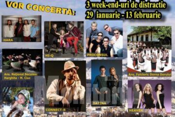 Vatra Dornei: Trei weekenduri de distracție la „Serbările Zăpezii”