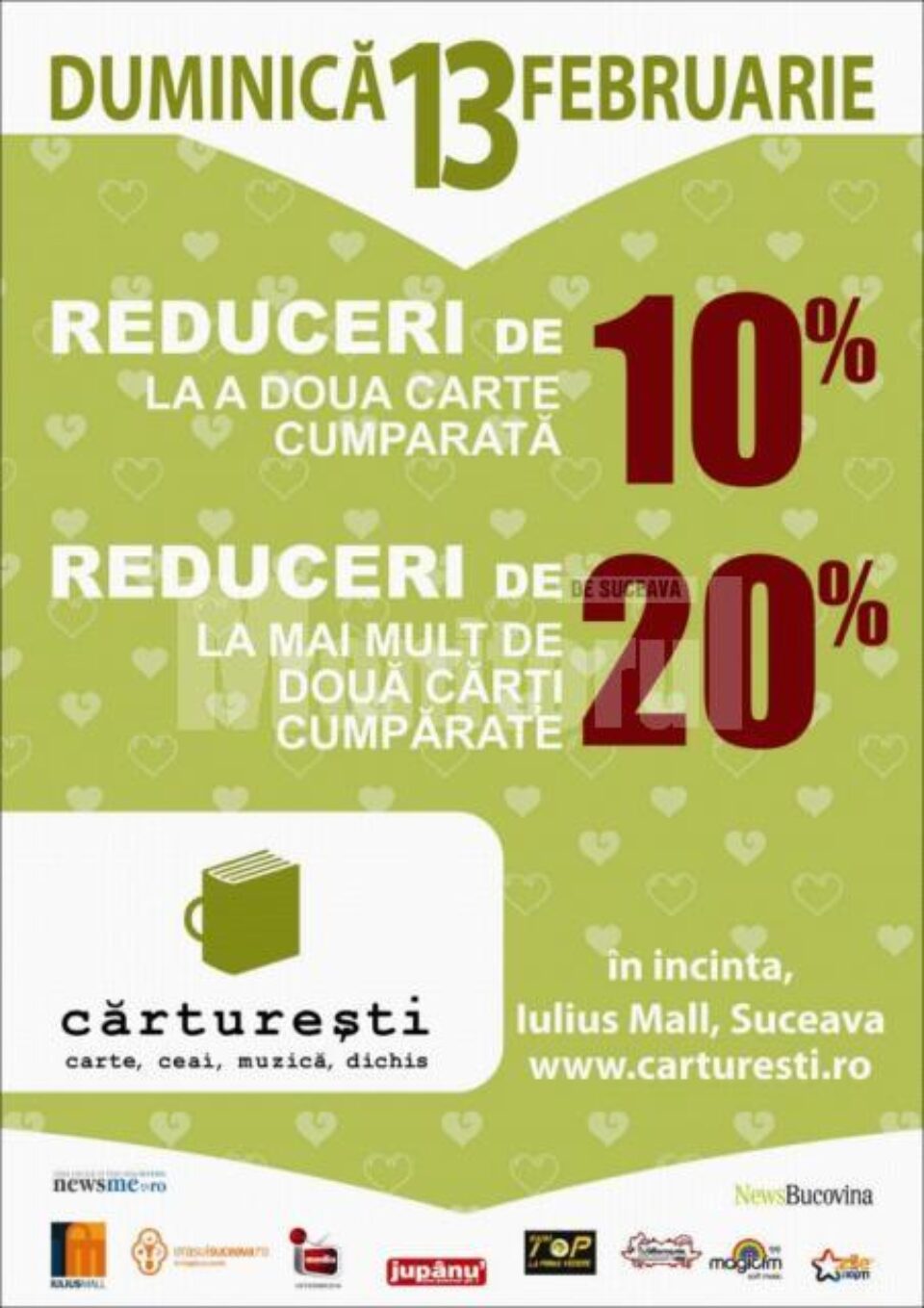 La Iulius Mall Suceava: Zi de reduceri la Librăria Cărturești