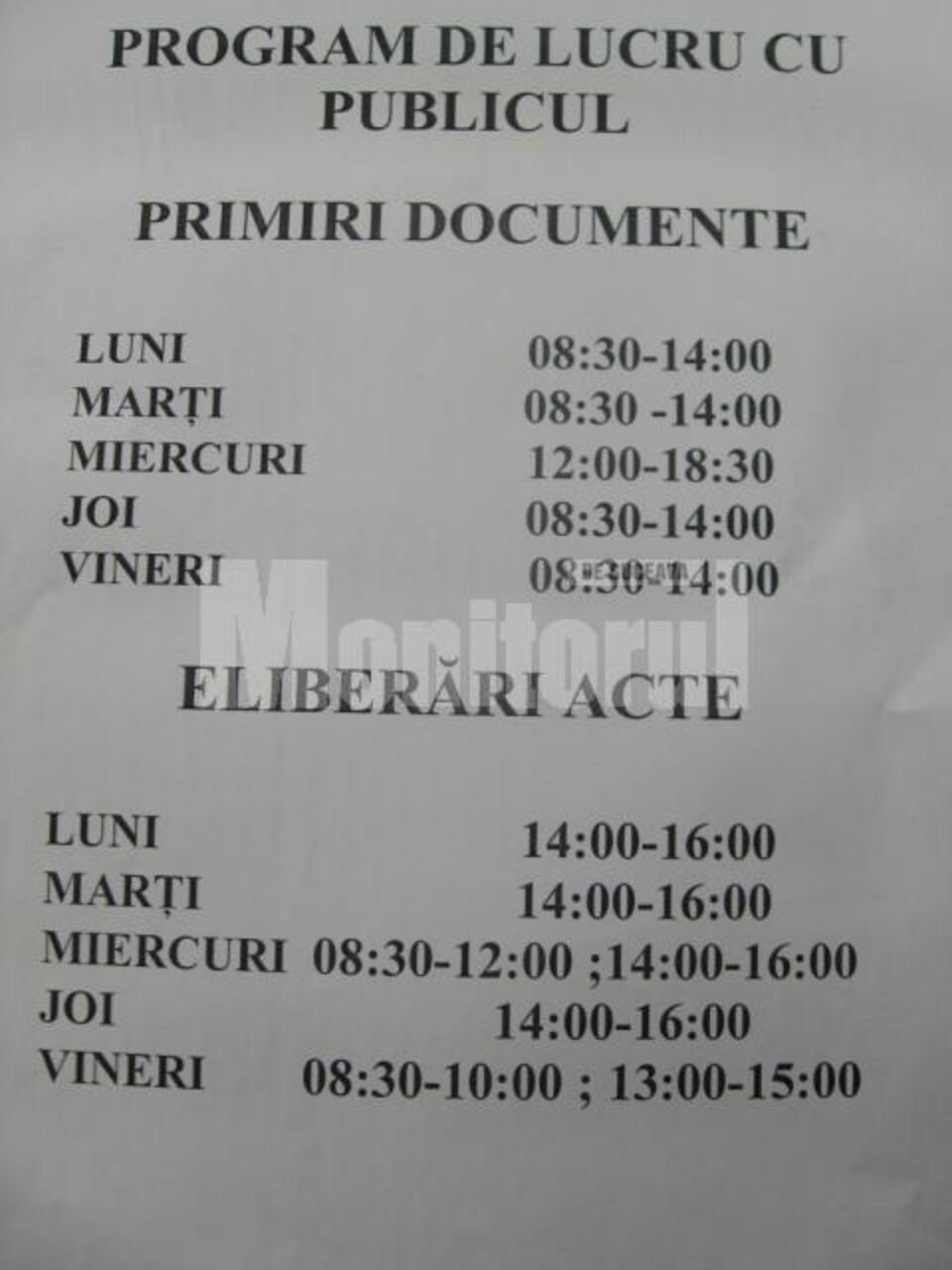 De luni: Evidența Populației Suceava va funcționa după un nou program