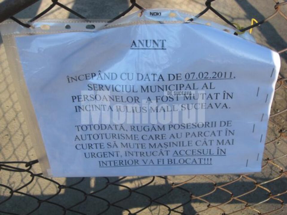 Anunțul prin care șoferi sunt avertizați să-și ridice urgent mașinile