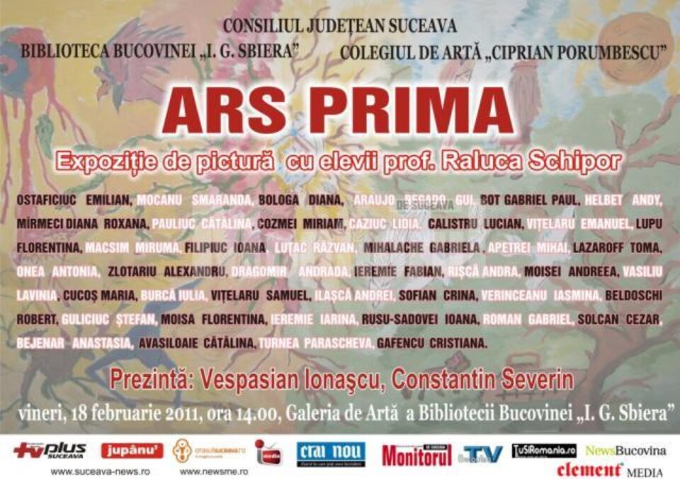 Vernisaj: Expoziția „Ars Prima”