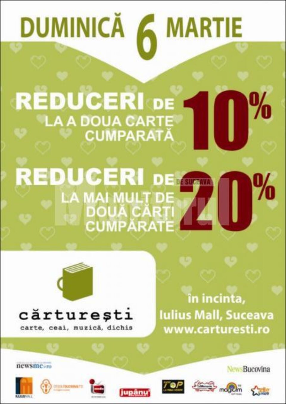 Zi de reduceri la Librăria Cărturești