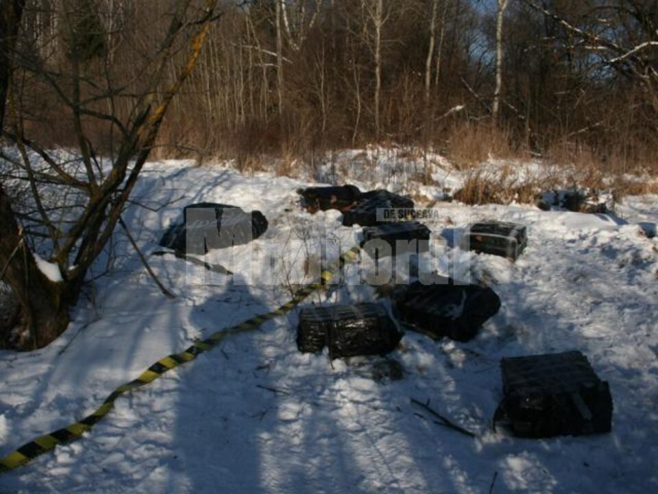 Colete cu țigări erau învelite în folie de culoare neagră