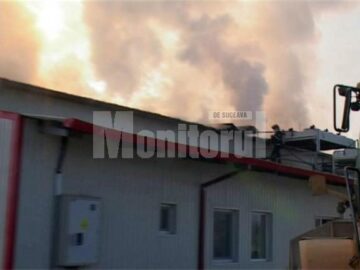 În flăcări: Un abator de 2,2 milioane de euro, făcut scrum de la un scurtcircuit electric