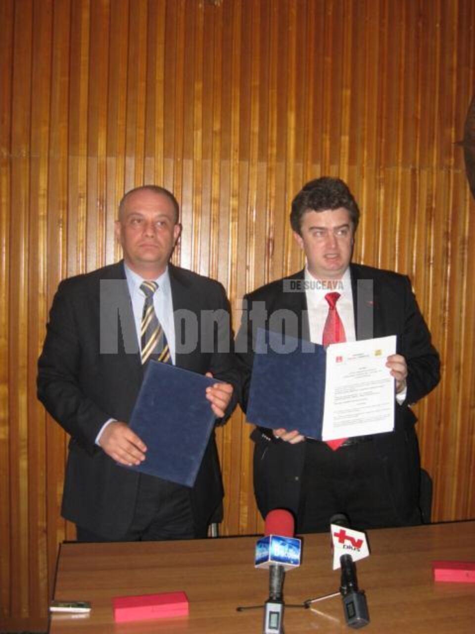 Colaborare: Nechifor și Băișanu au semnat protocolul pentru înființarea USL la Suceava