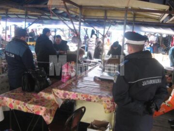 În acțiunea de ieri dimineață au fost implicați numeroși polițiști și jandarmi
