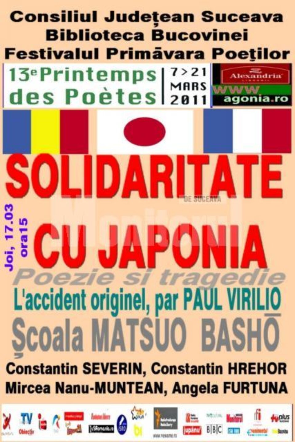 Afiș "Solidaritate cu Japonia"
