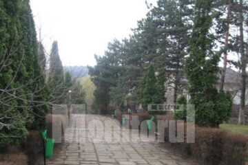 Intrarea în parc a fost curățată recent de primărie