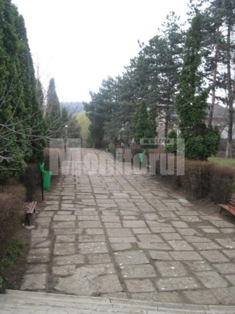 Intrarea în parc a fost curățată recent de primărie