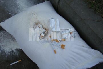 Țigări de proveniență ucraineană, ascunse în saci cu făină